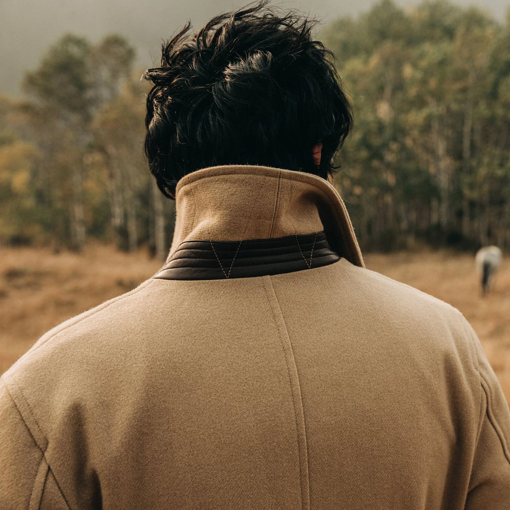 The Mendocino Peacoat in Camel Wool