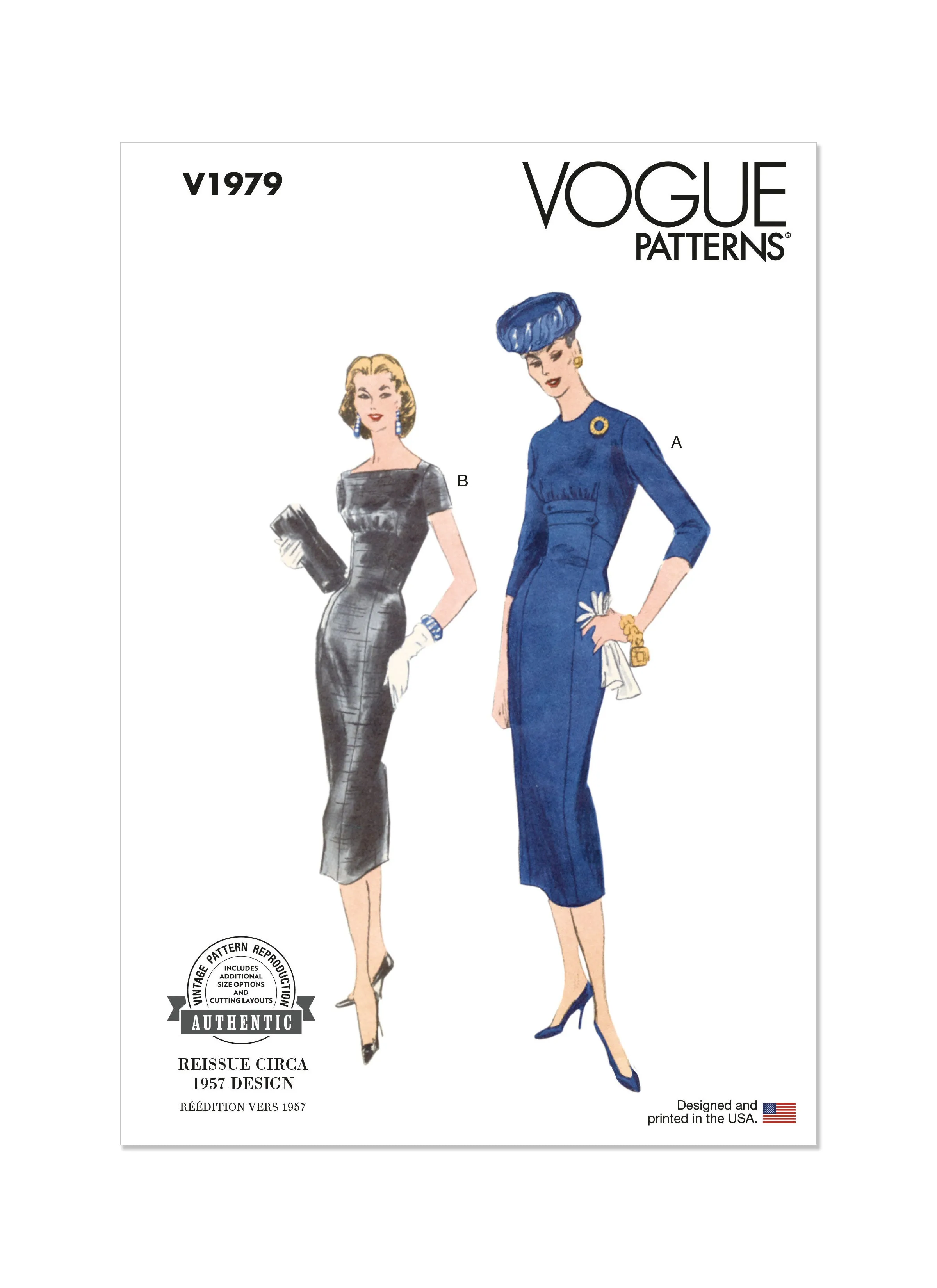 Vogue Sewing Pattern 1979 Misses' Dresses