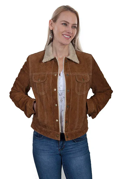 Women's Leather Jacket Collection Suede: Scully Western Jean Shearling