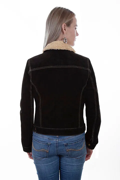 Women's Leather Jacket Collection Suede: Scully Western Jean Shearling