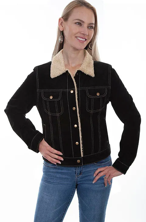 Women's Leather Jacket Collection Suede: Scully Western Jean Shearling