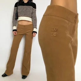 y2k camel corduroy pants - small